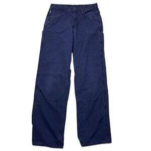 Carhartt FR Flame Resistance Canvas Pants Mens 34x36 Navy FRB159 Cat 2 NFPA 2112
